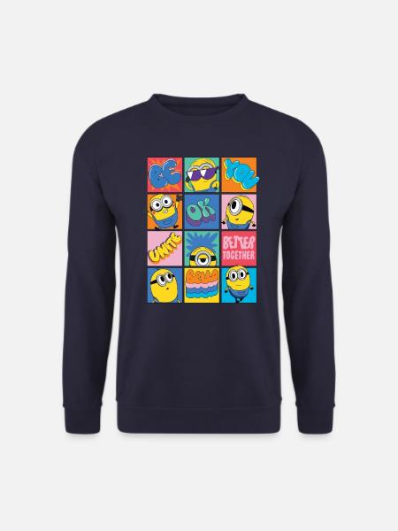 Minions Be You Positive And Sweet Design - Unisex Sweatshirt - navy