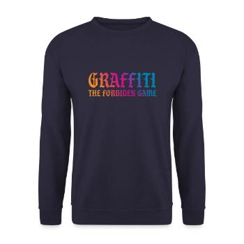 Graffiti - Unisex Pullover - Navy - Vorne - Alina (178cm) & Michal (187cm)