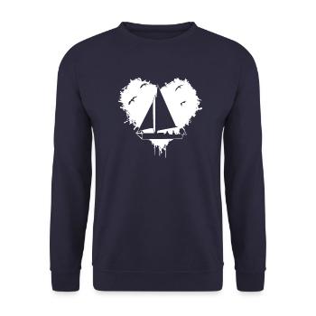 Segeln Sailing - Unisex Pullover - Navy - Vorne - Alina (178cm) & Michal (187cm)