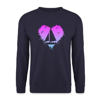Segeln - Unisex Pullover - Navy - Vorne - Alina (178cm) & Michal (187cm)