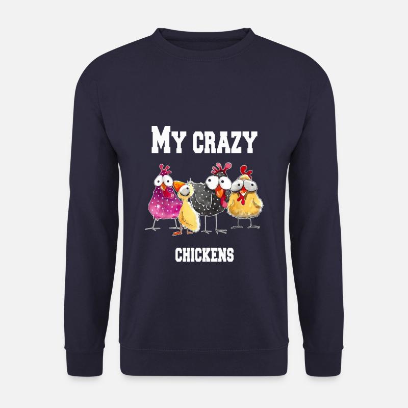 My crazy chickens - Unisex Sweatshirt - navy
