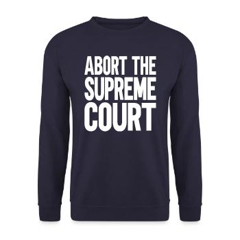 Abort the Court - Unisex Sweatshirt - navy - Front - Alina (178cm) & Michal (187cm)