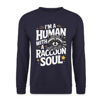 Raton laveur - Sweat-shirt Unisexe - marine - Devant - Alina (178cm) & Michal (187cm)