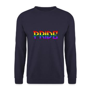 Pride, Lgbtq, Love is Love - Unisex Pullover - Navy - Vorne - Alina (178cm) & Michal (187cm)