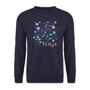 Yoga yoga - Unisex Pullover - Navy - Vorne - Alina (178cm) & Michal (187cm)