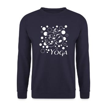 yoga - Unisex Pullover - Navy - Vorne - Alina (178cm) & Michal (187cm)