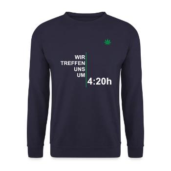 Wir Treffen Uns Um 420 - Unisex Pullover - Navy - Vorne - Alina (178cm) & Michal (187cm)