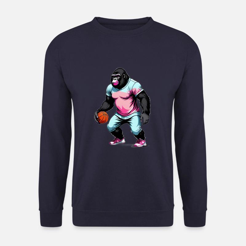 Gorilla spielt Basketball - Unisex Pullover - Navy