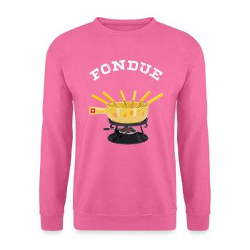 Fondue white - Unisex Sweatshirt - pink - Front