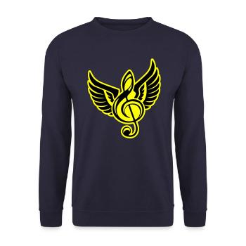 Symbole de clé Piano à queue - Sweat-shirt Unisexe - marine - Devant - Alina (178cm) & Michal (187cm)