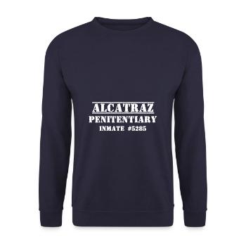 Alcatraz - Penitentiary - Inmate 5285 Jail Prison - Unisex Sweatshirt - navy - Front - Alina (178cm) & Michal (187cm)