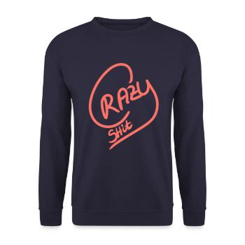 Crazy Shit Coral - Unisex Pullover - Navy - Vorne - Alina (178cm) & Michal (187cm)