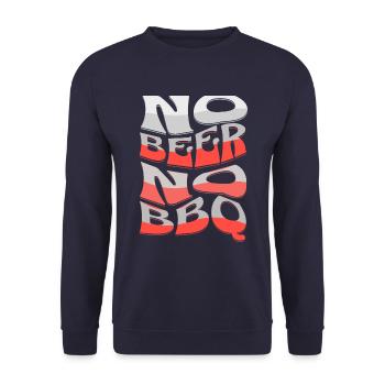 KEIN BIER, KEIN GRILLEN - Unisex Pullover - Navy - Vorne - Alina (178cm) & Michal (187cm)