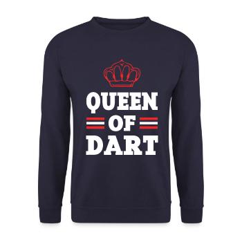 Queen Darts - Unisex Sweatshirt - navy - Front - Alina (178cm) & Michal (187cm)