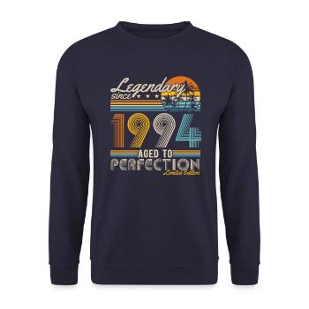 Légendaire Depuis 1994 Vintage Anniversaire Rétro - Sweat-shirt Unisexe - marine - Devant - Alina (178cm) & Michal (187cm)