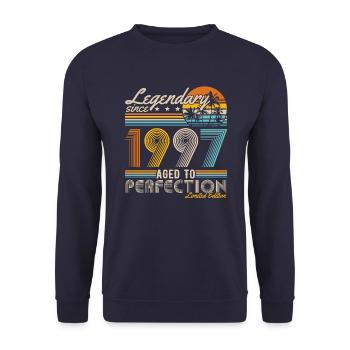 Légendaire Depuis 1997 Vintage Anniversaire Rétro - Sweat-shirt Unisexe - marine - Devant - Alina (178cm) & Michal (187cm)