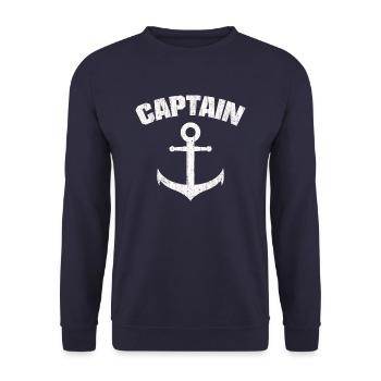 CAPITAINE ANCRE GRUNGE - Sweat-shirt Unisexe - marine - Devant - Alina (178cm) & Michal (187cm)