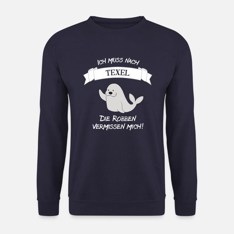 Süße Texel Robbe - lustiges Geschenk Texel Fan - Unisex Pullover - Navy