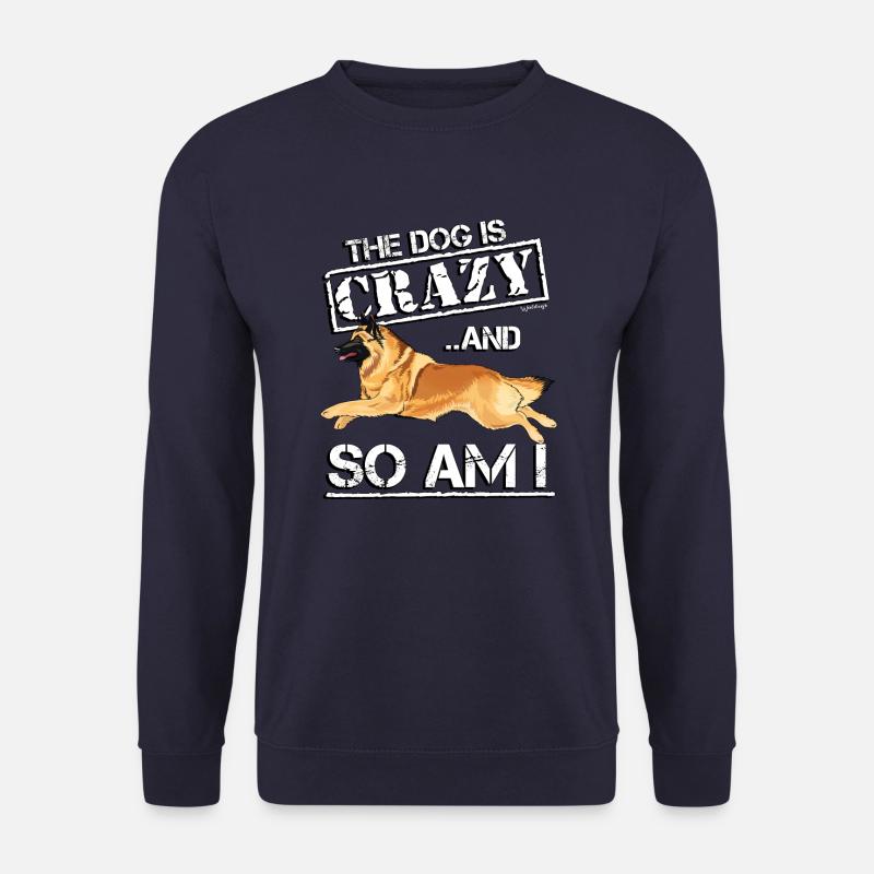 Belgian Shepherd Crazy3 - Unisex Sweatshirt - navy