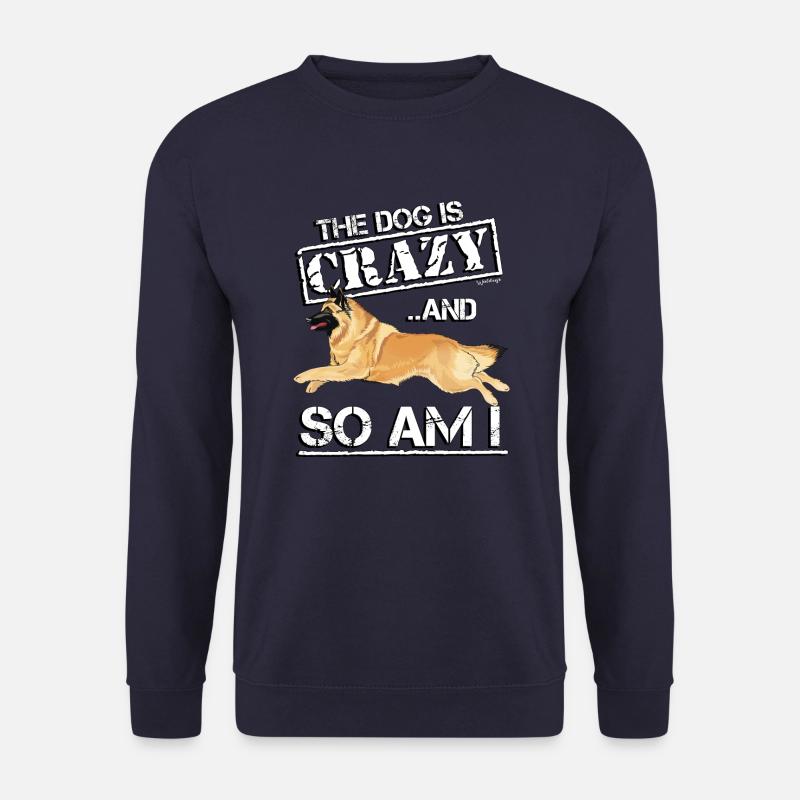 Belgian Shepherd Crazy2 - Unisex Sweatshirt - navy