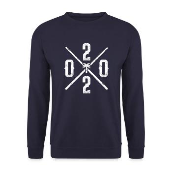 2020 palme - Unisex Pullover - Navy - Vorne - Alina (178cm) & Michal (187cm)