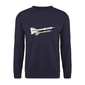 darts dartpfeil - Unisex Pullover - Navy - Vorne - Alina (178cm) & Michal (187cm)