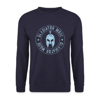 spartan helmet gladiator - Unisex Sweatshirt - navy - Front - Alina (178cm) & Michal (187cm)