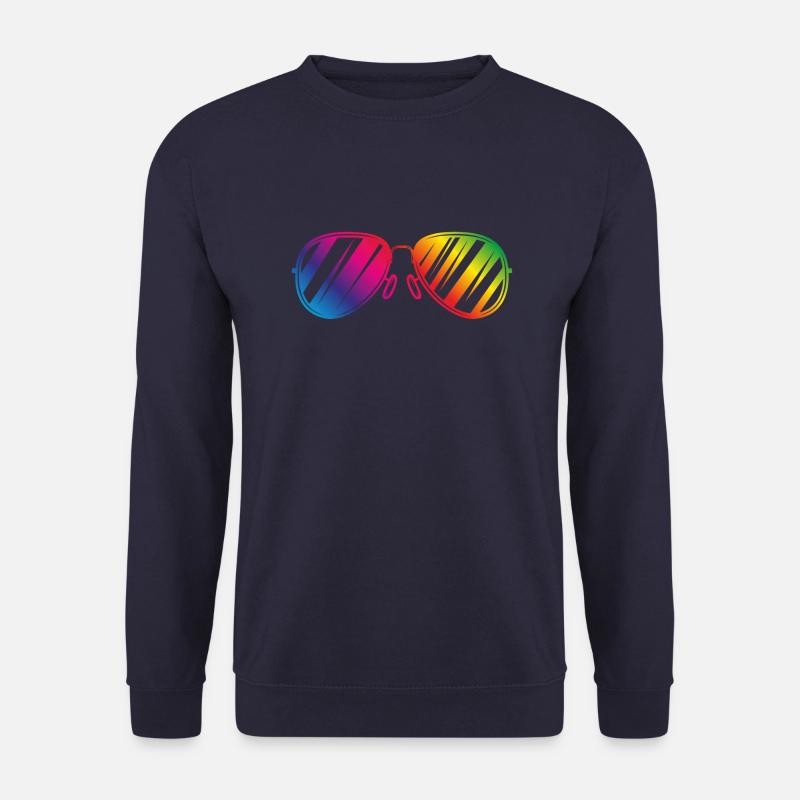sonnenbrille bunt - Unisex Pullover - Navy