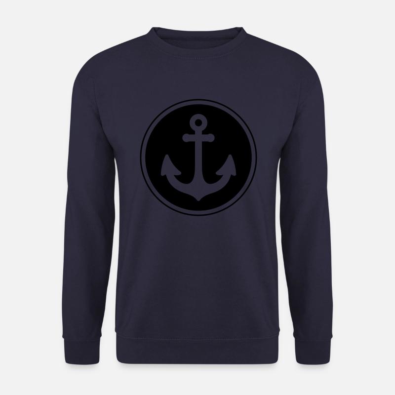 anker symbol icon circle - Unisex Sweatshirt - navy