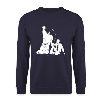 brautpaar ehepaar silhouette - Unisex Pullover - Navy - Vorne - Alina (178cm) & Michal (187cm)