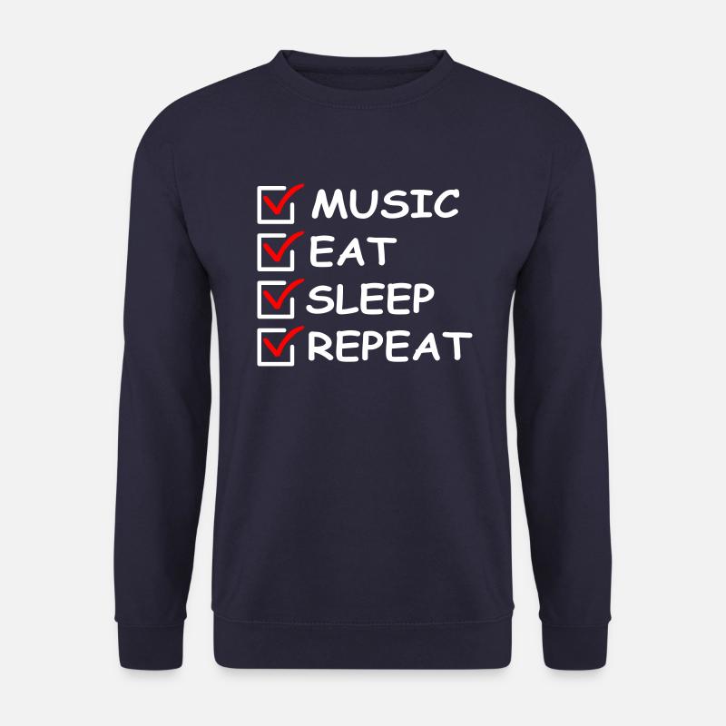 Music Eat Sleep Repeat - Unisex Pullover - Navy