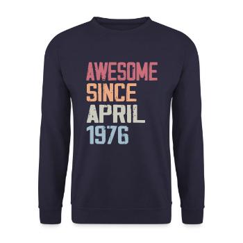 Les Légendes Sont Nées En Avril 1976 - Sweat-shirt Unisexe - marine - Devant - Alina (178cm) & Michal (187cm)