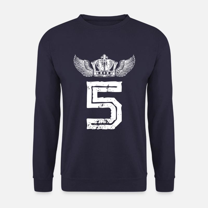 5 Number crown - Unisex Sweatshirt - navy
