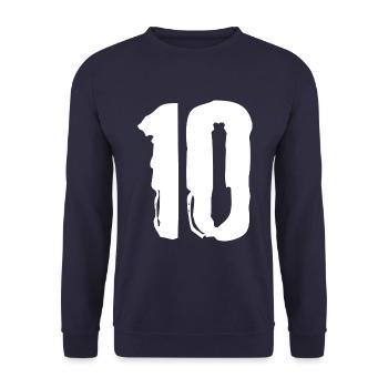 Maillot à 10 chiffres - Sweat-shirt Unisexe - marine - Devant - Alina (178cm) & Michal (187cm)