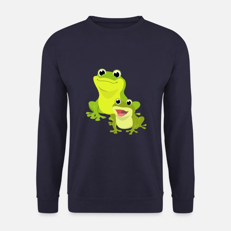 Frosch mit Froschbaby - Unisex Pullover - Navy