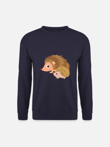 Hérisson avec bébé hérisson - Sweat-shirt Unisexe - marine
