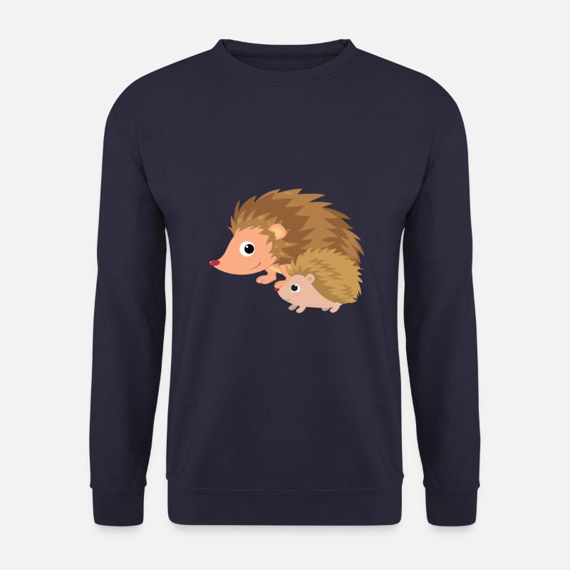 Hedgehog with hedgehog baby - Unisex Sweatshirt - navy