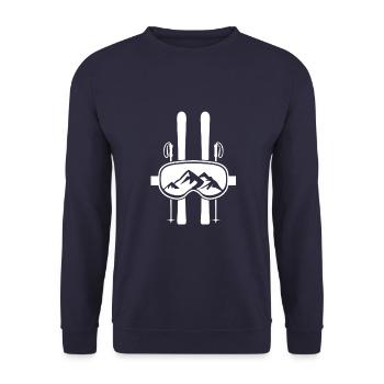 Ski Purismus - Unisex Pullover - Navy - Vorne - Alina (178cm) & Michal (187cm)