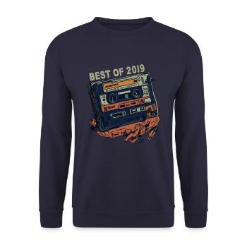 Cassette 2019 vintage 2019 - Millésime depuis 2019 - Sweat-shirt Unisexe - marine - Devant - Alina (178cm) & Michal (187cm)