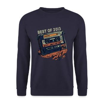 2013 vintage 2013 cassette - Vintage since 2013 - Unisex Sweatshirt - navy - Front - Alina (178cm) & Michal (187cm)