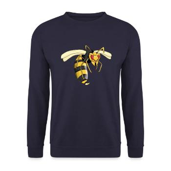 Wasp - Unisex Sweatshirt - navy - Front - Alina (178cm) & Michal (187cm)