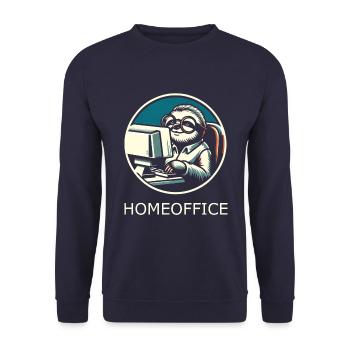 Homeoffice - Unisex Pullover - Navy - Vorne - Alina (178cm) & Michal (187cm)