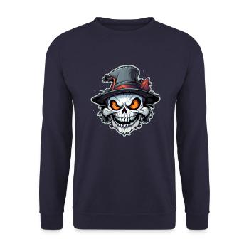 Design d’Halloween effrayant pour la prochaine fête - Sweat-shirt Unisexe - marine - Devant - Alina (178cm) & Michal (187cm)