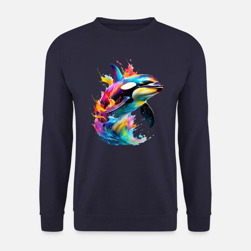 Painted Orca - Unisex Sweatshirt - navy