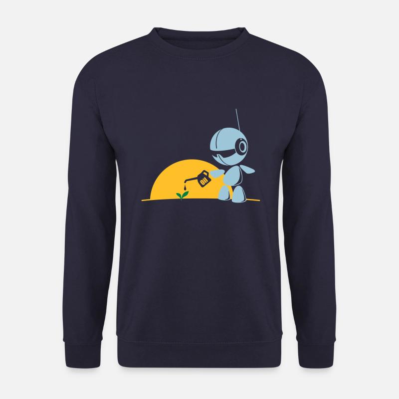 robot flower - Unisex Sweatshirt - navy