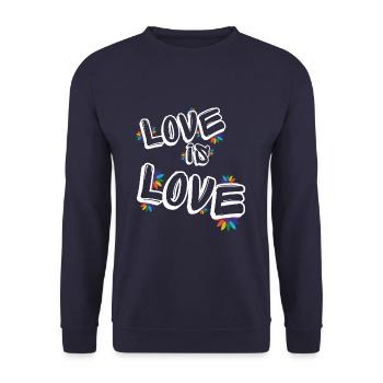 Love Is Love - Sweat-shirt Unisexe - marine - Devant - Alina (178cm) & Michal (187cm)