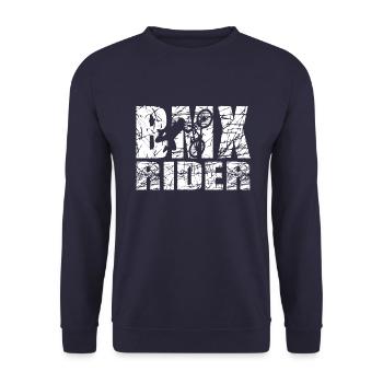 BMX - Unisex Pullover - Navy - Vorne - Alina (178cm) & Michal (187cm)