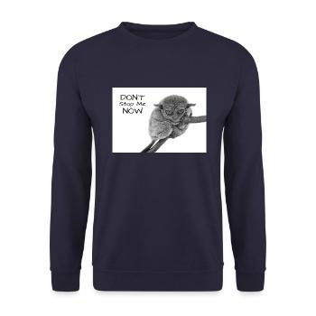 Tarsier Koboldmaki Maki - Unisex Pullover - Navy - Vorne - Alina (178cm) & Michal (187cm)