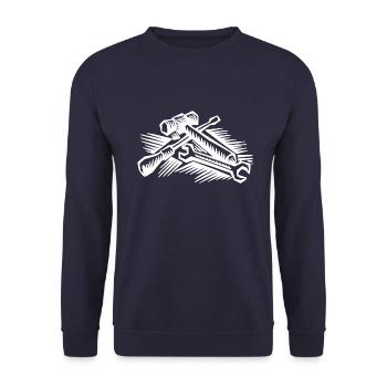 Tool - Unisex Sweatshirt - navy - Front - Alina (178cm) & Michal (187cm)