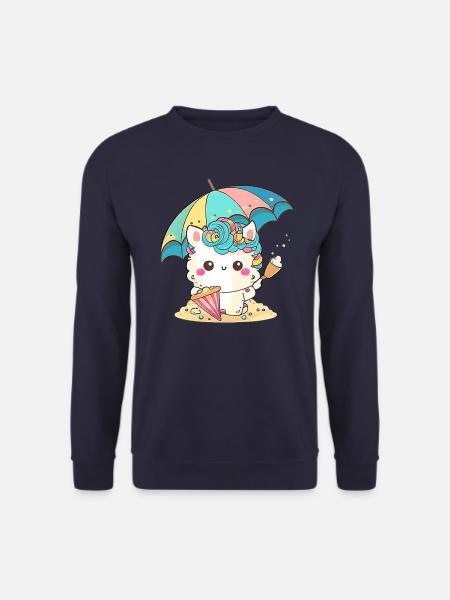 Niedliches Einhorn für Kinder - Unisex sweater - marineblå